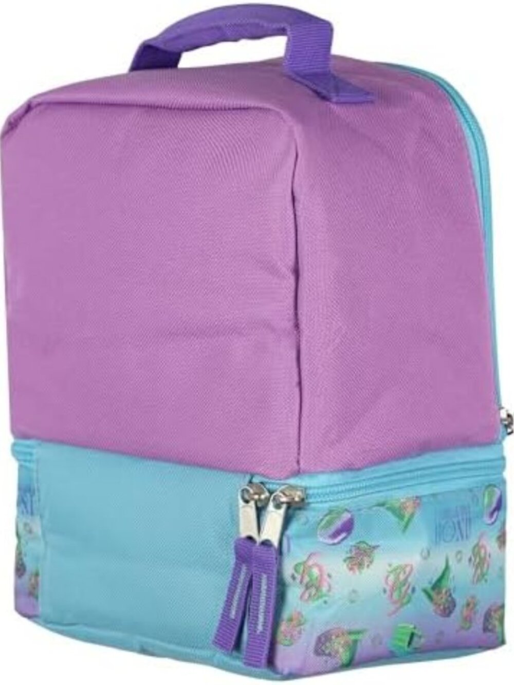 Insulated Dual Compartment Tote Bag - Glinda & Elphaba Design, 9" Lunch Box - Picture 7 of 7